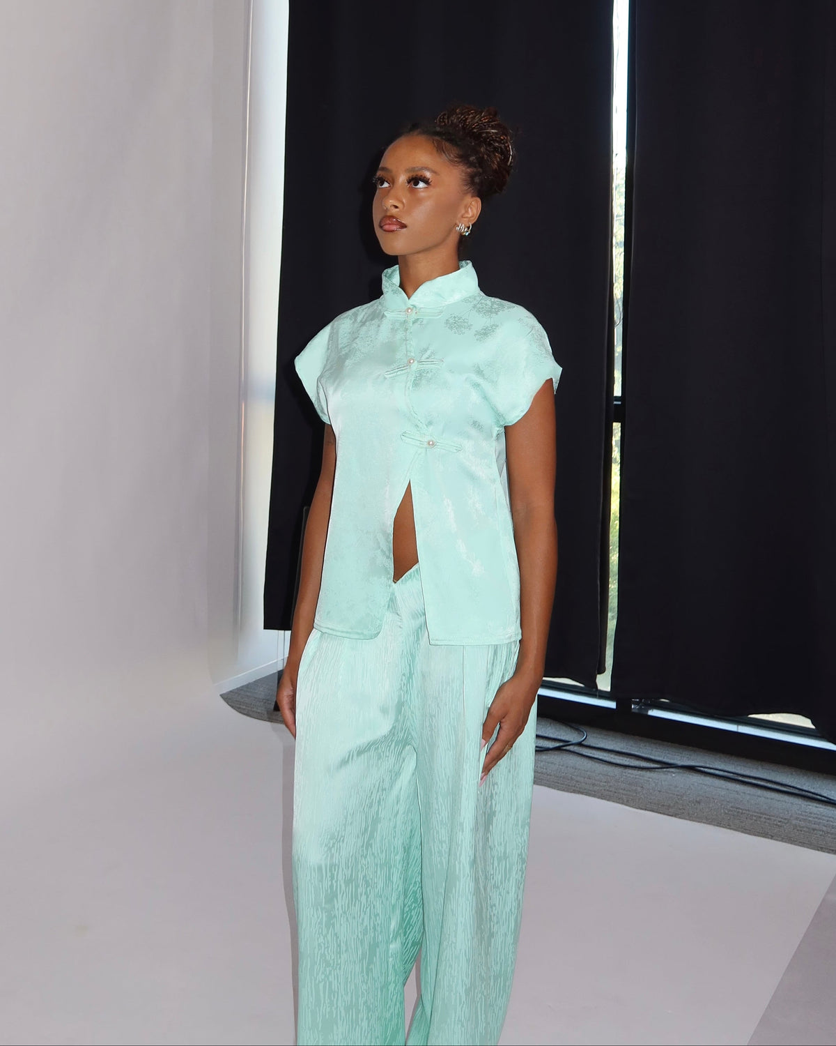 soriya top - mint blue