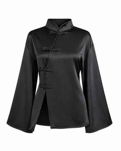 soriya long top - deep black