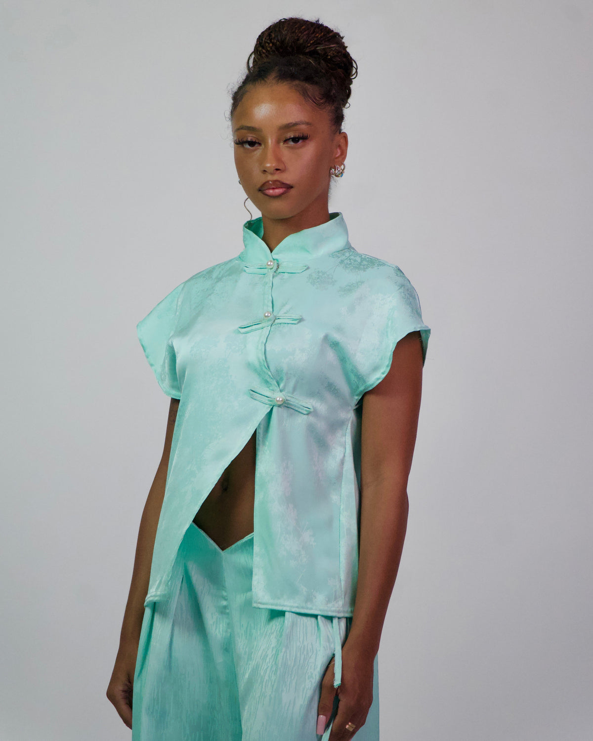 soriya top - mint blue