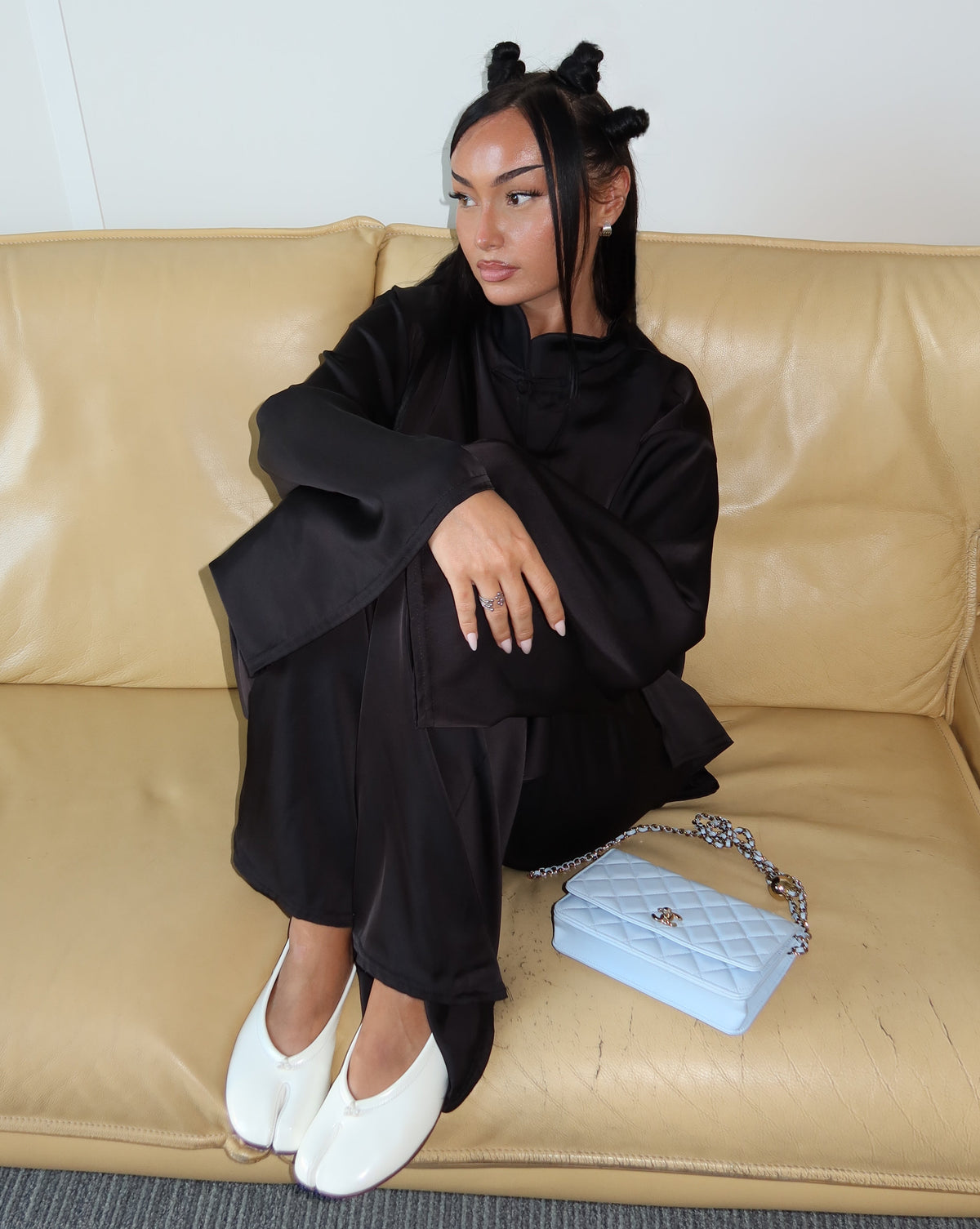 soriya long top - deep black